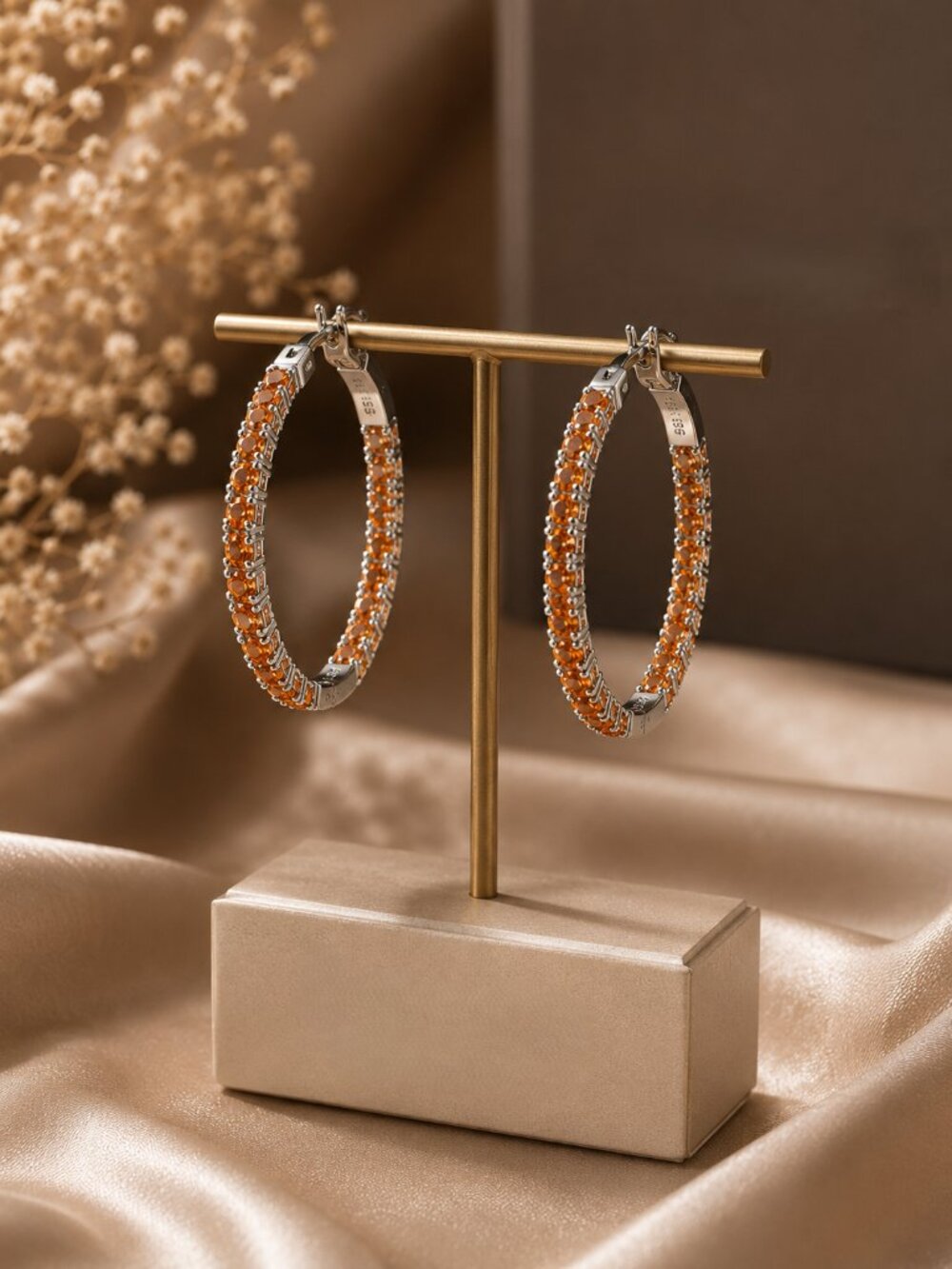 Citrine Hoop Earrings